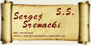 Sergej Sremački vizit kartica